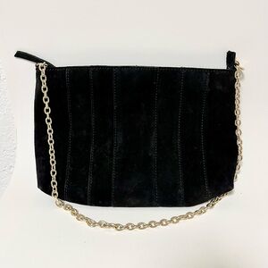 ONLY black Suede shoulder bag 10x6 inch
